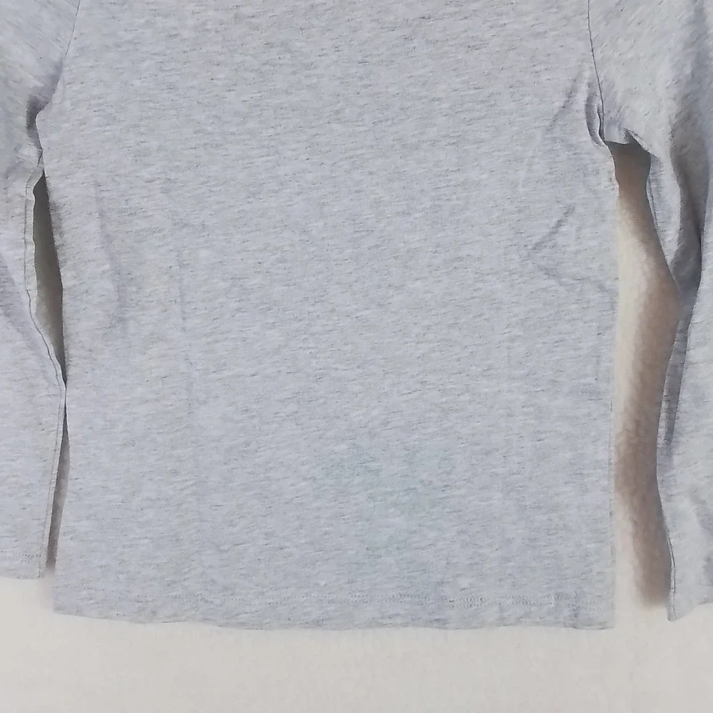 OshKosh Long Sleeve‎ Cotton T-Shirt Girl's Size 4 Gray, Gym, Dance, Cheer